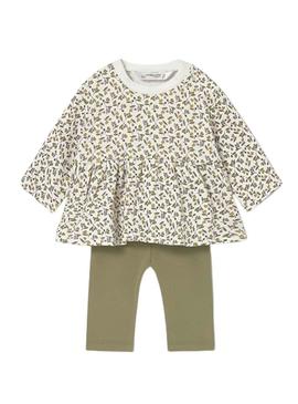 Conjunto Mayoral 4 peças leggings verde para bebê