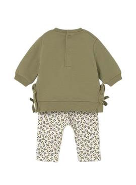 Conjunto Mayoral 4 peças leggings verde para bebê
