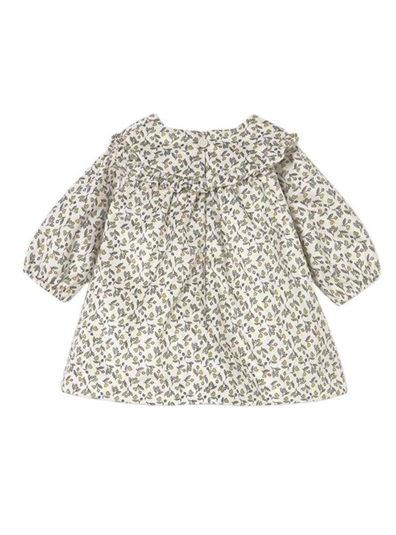 Vestido Mayoral em veludo estampado para bebê.