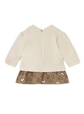 Vestido Mayoral combinado felpa boneca para bebê