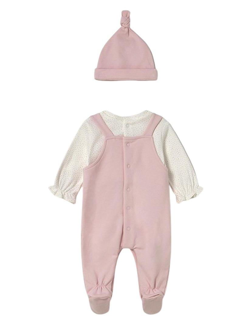 Macacão Mayoral rosa de veludo para bebê