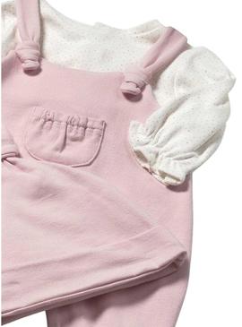 Macacão Mayoral rosa de veludo para bebê