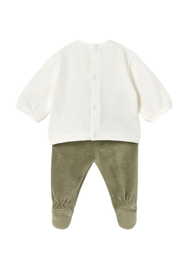 Conjunto Mayoral polaina verde e moletom bebê