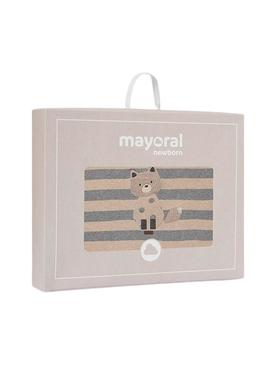 Manta Mayoral cordeirinho listrado para bebê