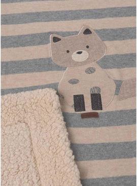 Manta Mayoral cordeirinho listrado para bebê