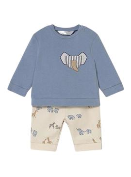 Conjunto de 4 peças Mayoral com animais para bebê.