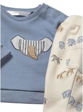 Conjunto de 4 peças Mayoral com animais para bebê.