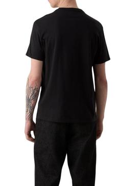Camiseta Calvin Klein Line Logo preto para homem.