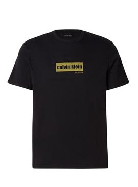 Camiseta Calvin Klein Line Logo preto para homem.