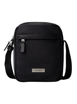 Bolsa Calvin Klein Reporter de nylon preta para homem
