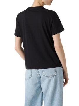 Camiseta Calvin Klein Jeans Classic Boxed preta para mulher