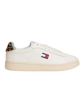 Sapatilhas Tommy Jeans Archive 98 Leopard branco para mulher