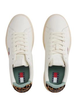Sapatilhas Tommy Jeans Archive 98 Leopard branco para mulher