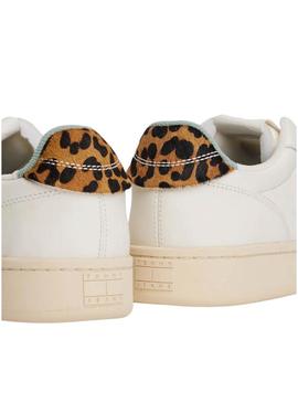 Sapatilhas Tommy Jeans Archive 98 Leopard branco para mulher