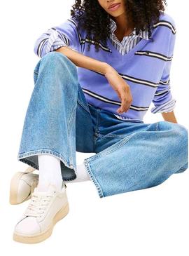 Sapatilhas Tommy Jeans Archive 98 Leopard branco para mulher