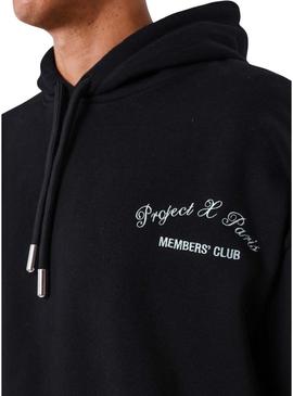 Moletom Project x Paris Member's Club preto para homem.