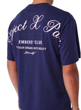 Camiseta Project x Paris Member's Club roxa para homem.