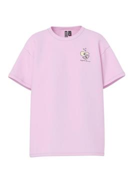 Camisa Pieces Alfi Positive rosa para mulher
