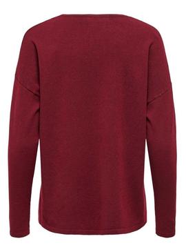 Camisola Only Malio grená para mulher.