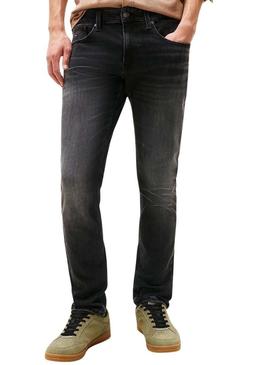 Calça jeans Tommy Jeans Scanton slim DI1286 preta para homem.