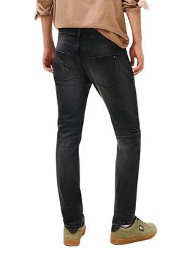 Calça jeans Tommy Jeans Scanton slim DI1286 preta para homem.