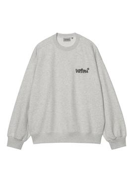 Moletom Carhartt Wiptopia cinza para homem.