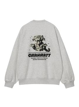 Moletom Carhartt Wiptopia cinza para homem.