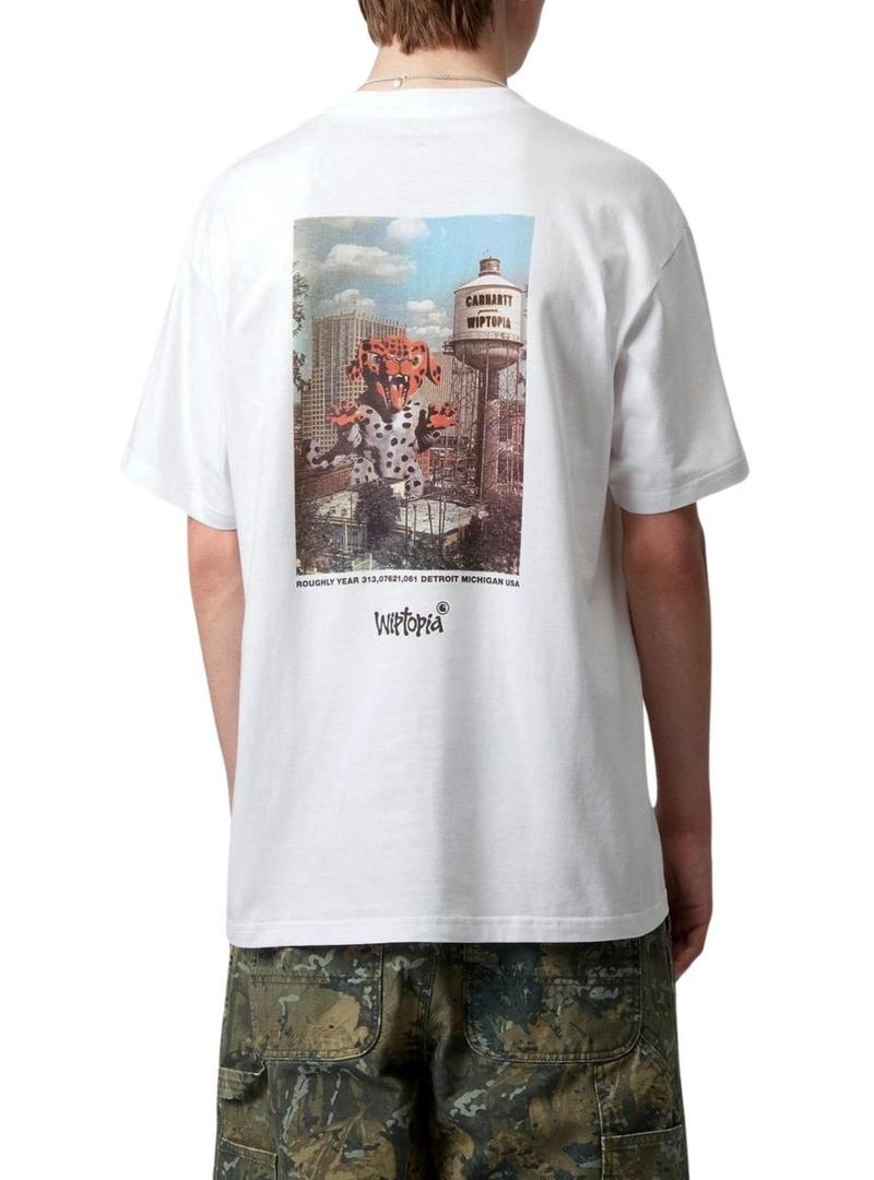 Camiseta Carhartt Wiptopia branca para homem.