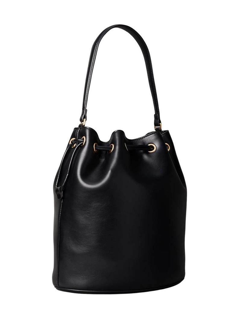 Bolsa Calvin Klein Jeans Bucket monograma preto para mulher