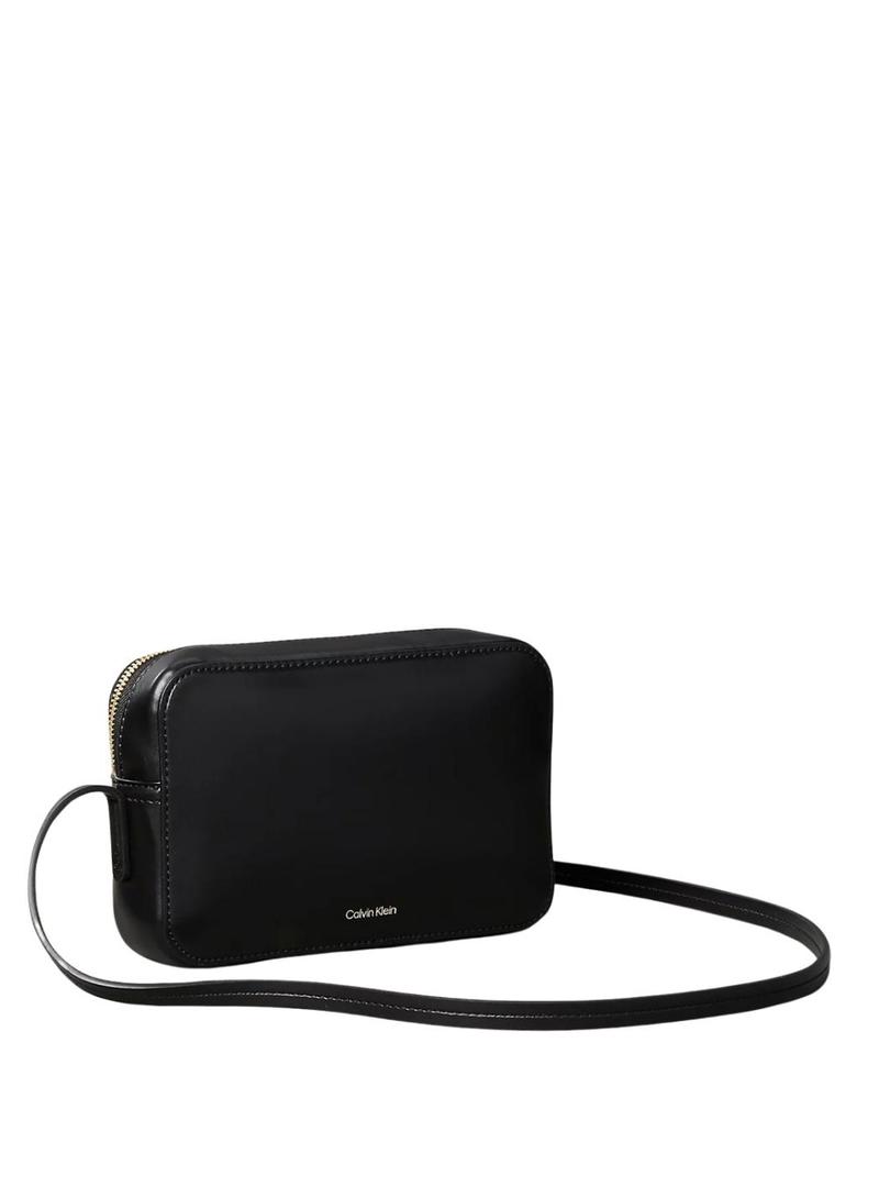Bolsa transversal Calvin Klein com logotipo de monograma preto para mulher.