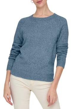 Camisola Only Rica azul para mulher