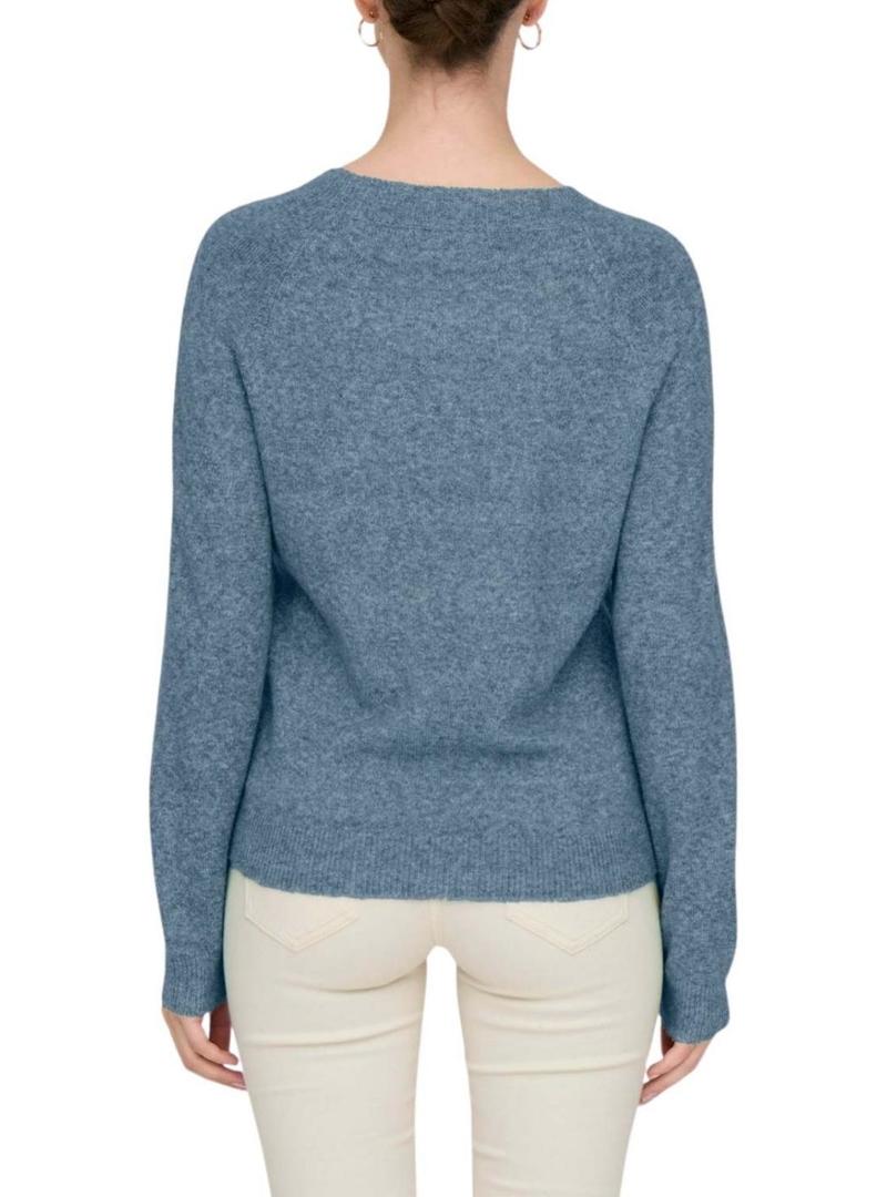 Camisola Only Rica azul para mulher