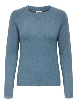 Camisola Only Rica azul para mulher