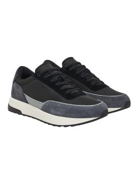 Tênis Calvin Klein Low Top Lace preto para homem.