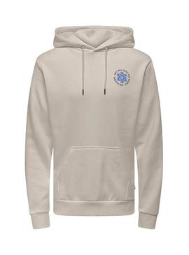 Moletom Only and Sons Ceres Claude tostado para homem