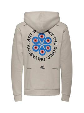 Moletom Only and Sons Ceres Claude tostado para homem