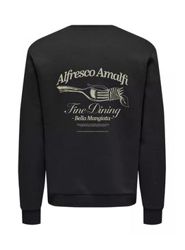 Moletom Only and Sons Fresco preto para homem