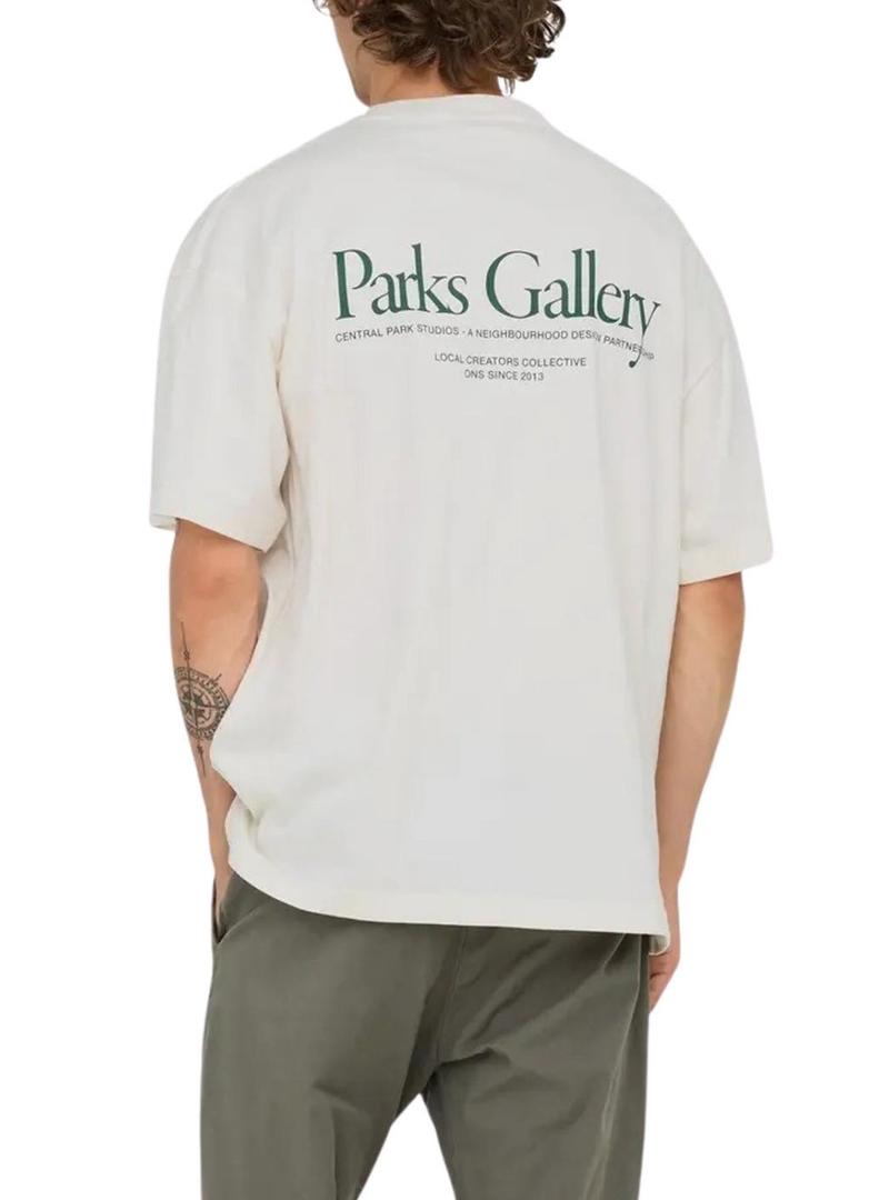 Camiseta Only and Sons Parker bege para homens.