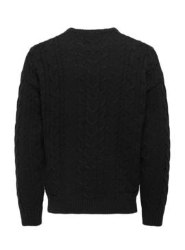 Camisola Only and Sons Mack preta para homem.