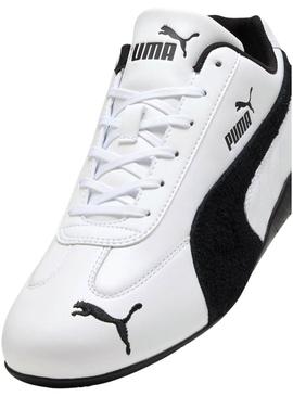 Sapatilhas Puma de couro Speedcat branco para homem.