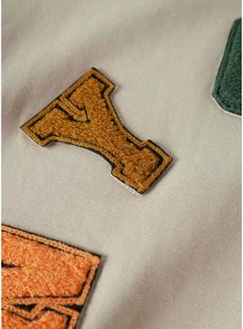 Moletom Name It Island Fossi bege para menino.