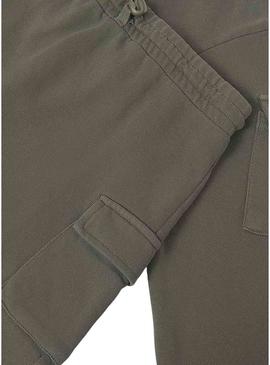 Conjunto Mayoral saia cargo e moletom verde para menina.