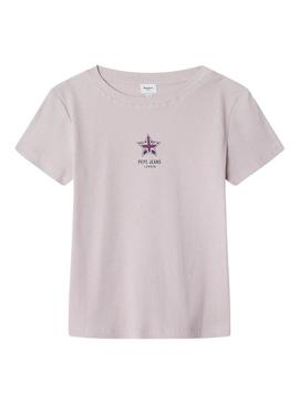 Camiseta Pepe Jeans Amily rosa para menina