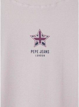 Camiseta Pepe Jeans Amily rosa para menina