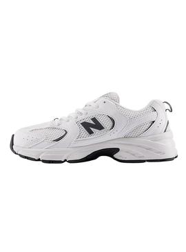 Sapatilhas New Balance kids 530 branco e preto