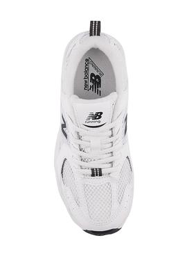 Tênis New Balance 530 branco e preto para crianças