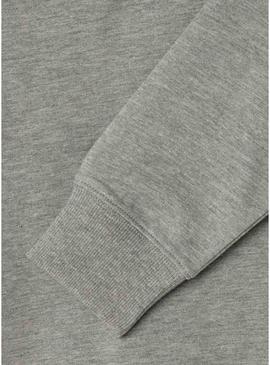 Moleton Pepe Jeans Art com capuz cinza para crianças.