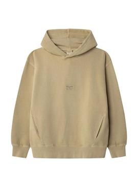 Moleton Pepe Jeans Timothy com capuz tostado infantil