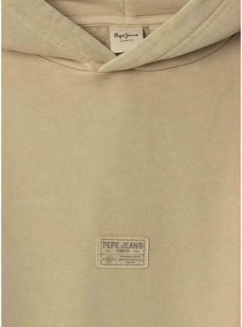 Moleton Pepe Jeans Timothy com capuz tostado infantil