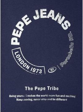 Moletom Pepe Jeans Yael com zíper marinho infantil